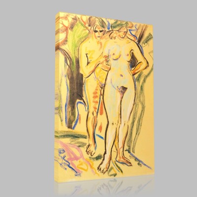 Ernst Ludwig Kirchner-Three Bathers Canvas