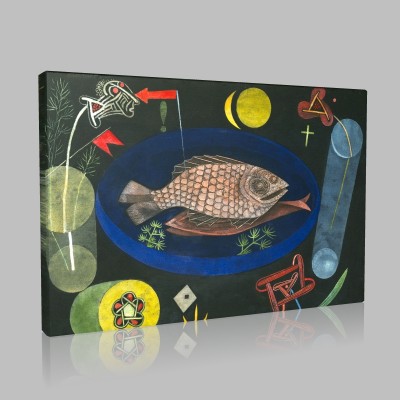 Paul Klee-Around the Fish Stampa su Tela