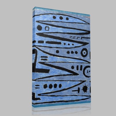 Paul Klee-Heroic Strokes of the Box Stampa su Tela