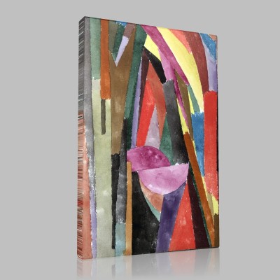 Paul Klee-Laughing Gothic Stampa su Tela