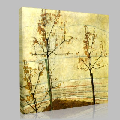 Egon Schiele-Arbres d'Automne Canvas
