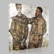 Egon Schiele-Double portrait de Hierinch et d'Otto Benesch Canvas