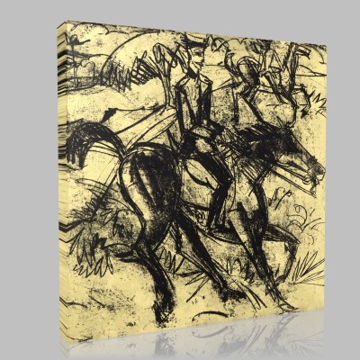 Ernst Ludwig Kirchner-Evening Patrol Canvas Ernst Ludwig Kirchner-Evening Patrol Canvas