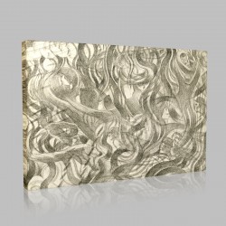 Umberto Boccioni-States of Mind The Farewells Stampa su Tela