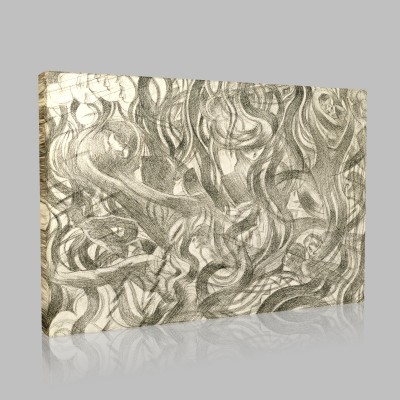 Umberto Boccioni-States of Mind The Farewells Stampa su Tela