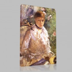 Berthe Morisot-Jeune Fille près d'une Fenêtre Stampa su Tela