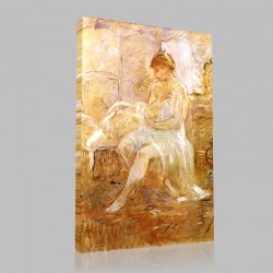 Berthe Morisot-Model at rest Stampa su Tela