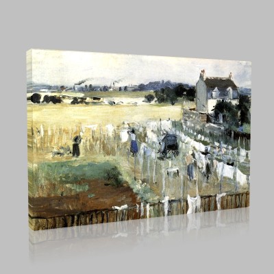 Berthe Morisot-Un percher de blanchisseuses Canvas