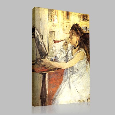 Berthe Morisot-Young woman  powdering itself Canvas