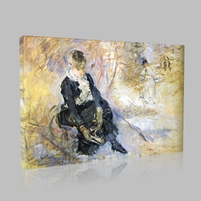 Berthe Morisot-Young woman giving her shoe Canvas Berthe Morisot-Young woman giving her shoe Canvas