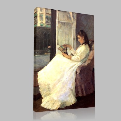 Berthe Morisot-l'Artiste à la fenêtre Canvas