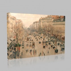 Camille Pissarro-Boulevard Montmarte Stampa su Tela