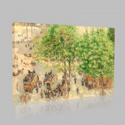 Camille Pissarro-Boulevard Montmarte in Spring Stampa su Tela