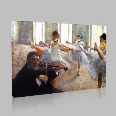Edgar Degas-Ecole de dans, répétition de danse Canvas