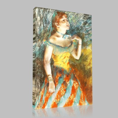 Edgar Degas-La Chanteuse verte, chanteuse de café-concert Canvas