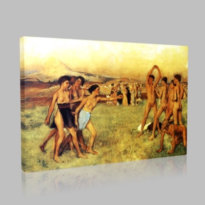Edgar Degas-Petites filles spartiates provoquant des garçons Canvas Edgar Degas-Petites filles spartiates provoquant des garçons Canvas