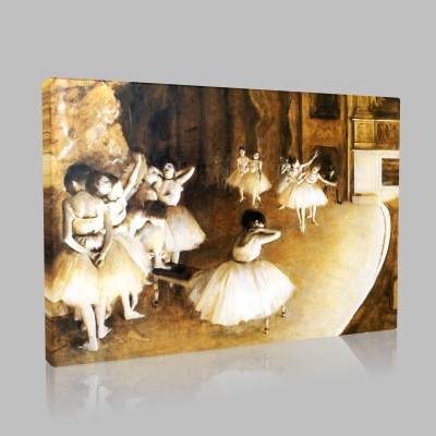 Edgar Degas-Répéttition d'un ballet sur la scène Canvas