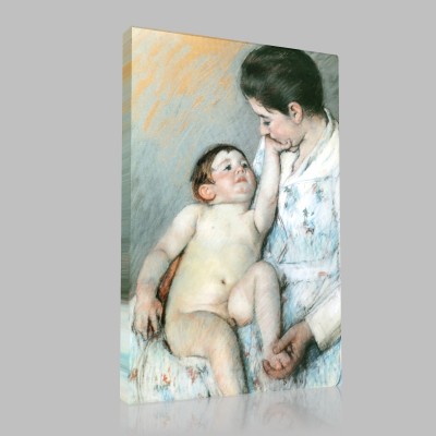 Mary Cassatt-Baby first Caress Canvas