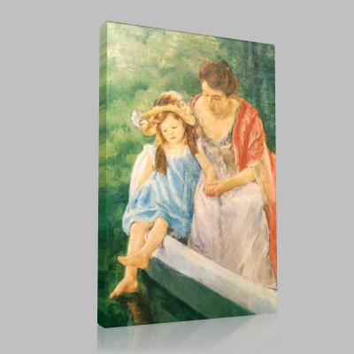 Mary Cassatt-Mother an Child in a Boat Canvas Mary Cassatt-Mother an Child in a Boat Canvas