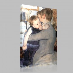 Mary Cassatt-Mother and Child Stampa su Tela