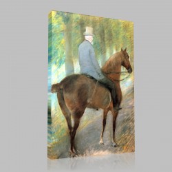 Mary Cassatt-Mr. Robert S. Cassatt on Horseback Stampa su Tela