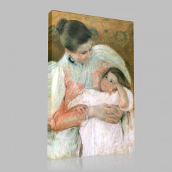 Mary Cassatt-Nurse and Child Stampa su Tela