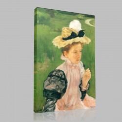 Mary Cassatt-Portrait of a young Girl Stampa su Tela