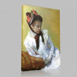 Mary Cassatt-Portrait of the Artist Stampa su Tela
