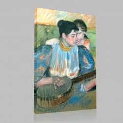 Mary Cassatt-The Banjo Lesson Stampa su Tela
