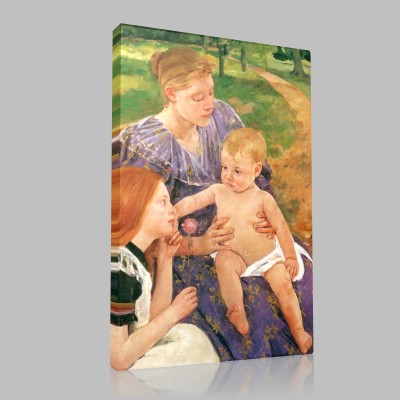 Mary Cassatt-Woman Admiring a Child Canvas Mary Cassatt-Woman Admiring a Child Canvas