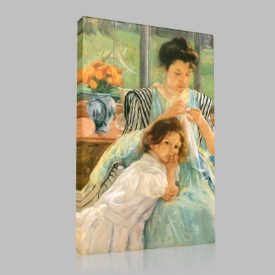 Mary Cassatt-Young mother Sewing Canvas Mary Cassatt-Young mother Sewing Canvas