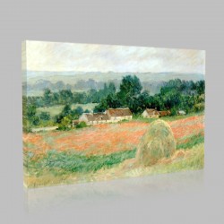 Monet-Haystack at Giverny Stampa su Tela