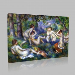 Renoir-Bathers in the forest Stampa su Tela