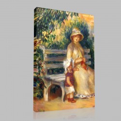 Renoir-Garden at Bretagne Stampa su Tela