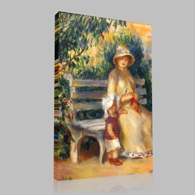 Renoir-Garden at Bretagne Stampa su Tela