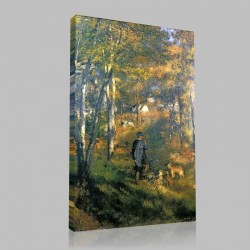 Renoir-Jules the Heart walking his dogs Stampa su Tela