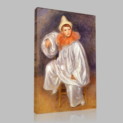 Renoir-Le Pierrot Blanc Stampa su Tela