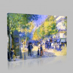Renoir-Les Grands Boulevards Stampa su Tela