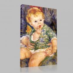 Renoir-Mother and Child,Detail Stampa su Tela