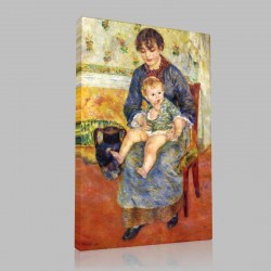 Renoir-Mother and child Stampa su Tela