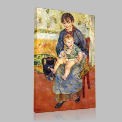Renoir-Mother and child Stampa su Tela