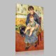 Renoir-Mother and child Stampa su Tela
