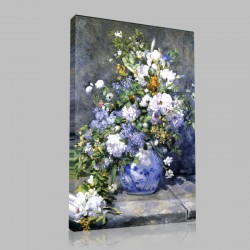 Renoir-Spring bunch of flowers Stampa su Tela
