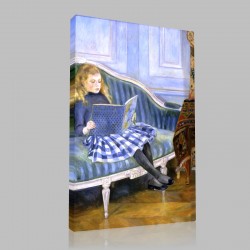 Renoir-The Afternoon of the child Stampa su Tela