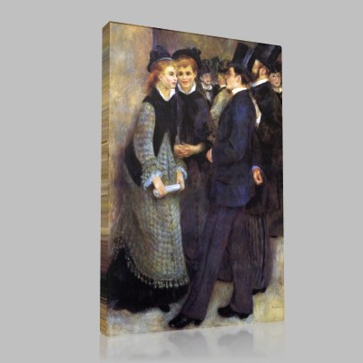 Renoir-The Exit of the Academy Stampa su Tela