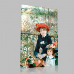 Renoir-The Two Sisters,On the Terrace Stampa su Tela