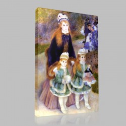 Renoir-The Walk,twins Stampa su Tela
