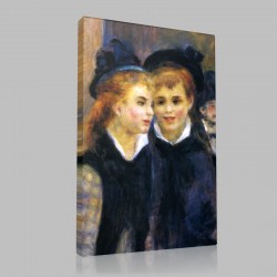 Renoir-The exit of the Academy Detail Stampa su Tela