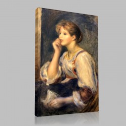Renoir-Woman with the letter Stampa su Tela