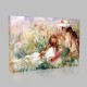 Renoir-Young Girls on The River Bank Stampa su Tela